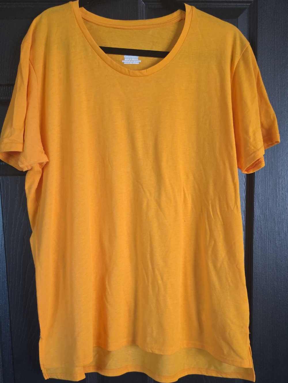 New Men's Classic Crew Neck T-Shirt - Vibrant Yellow Size XXL